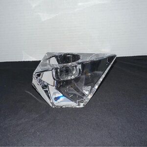 Rare Orrefors Sweden Crystal Diamond Helen Krantz Design Votive Candle Holder